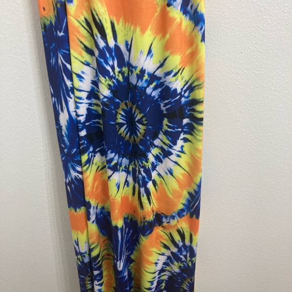 NWT Rebdolls Vibes Tie Dye Mermaid Maxi Dress with Razorback & Back Cutout - Picture 8 of 14
